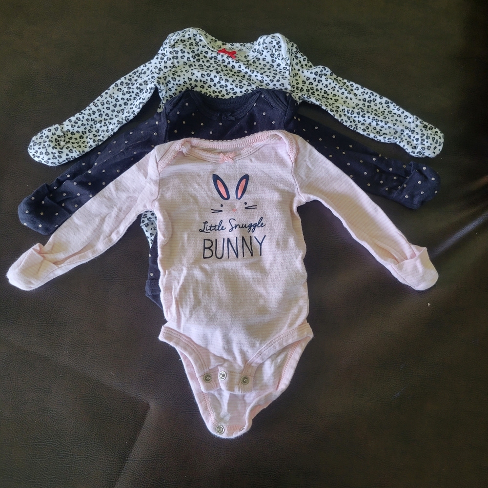 Bunny Print Kids One Piece - Pink